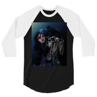 My Favorite People Skulduggery Painting 3/4 Sleeve Shirt | Artistshot