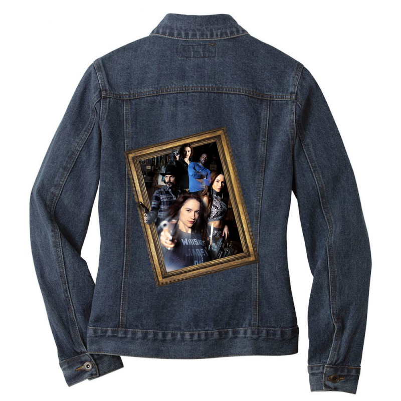 Call Me Wynonna Earp Retro Ladies Denim Jacket by ArtistKyleigh | Artistshot