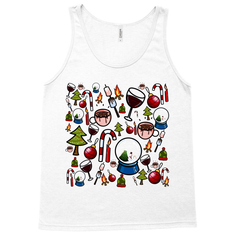 Christmas Santa Claus Pattern Tank Top | Artistshot