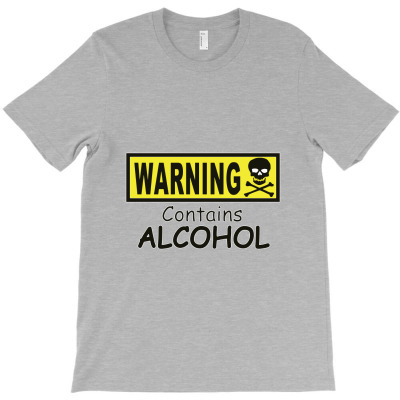 Warning! Contains Alcohol T-shirt Designed By Andini Aprianty