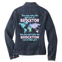 Women From Brockton   Girl From Brockton Massachusetts T Shirt Ladies Denim Jacket | Artistshot