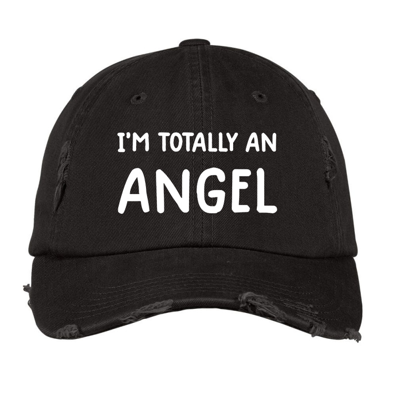 Im Totally An Angel Novelty Funny Halloween Christmas Vintage Cap by WuzzTees | Artistshot