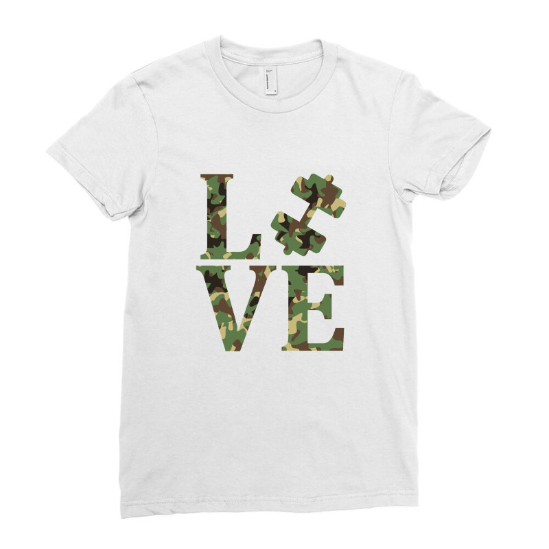 Love Gym Camouflage Ladies Fitted T-Shirt by autlu2024 | Artistshot