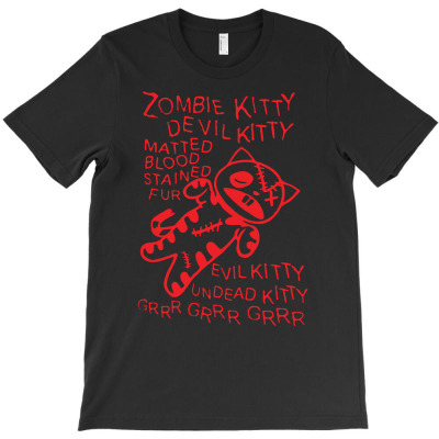 Zombie Soft Kitty T-shirt Designed By Andini Aprianty