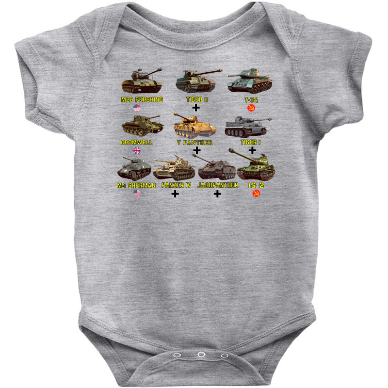 Top Ten Best Ww2 Tanks Panzer Iv Tiger Ii T 34 Pullover Hoodie Baby Bodysuit by BrunkeMiaysia | Artistshot