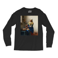 The Milkmaid By Vermeer Art Long Sleeve T Shirt Long Sleeve Shirts | Artistshot