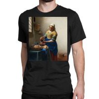 The Milkmaid By Vermeer Art Long Sleeve T Shirt Classic T-shirt | Artistshot