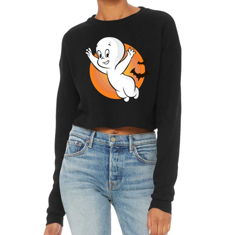 Custom Casper Cute And Spooky Ghost Cropped Sweater By Cm arts