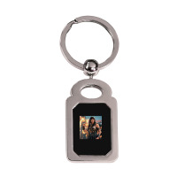 Graphic Picture  Princess Games Characters Silver Rectangle Keychain | Artistshot