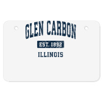 Glen Carbon Illinois Il Vintage Athletic Sports Design T Shirt Atv License Plate | Artistshot