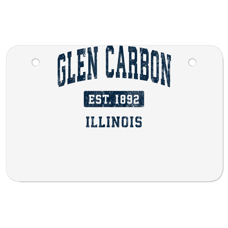 Glen Carbon Illinois Il Vintage Athletic Sports Design T Shirt Atv License Plate | Artistshot