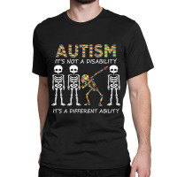 Autism It's A Different Ability Funny Dabbing Skeleton Gifts Premium Classic T-shirt | Artistshot