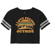 I Love Peeing Outside Funny Camping Hiking Scorecard Crop Tee | Artistshot