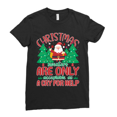 Merry Christmas Ladies Fitted T-shirt Designed By Henriettabhopkins