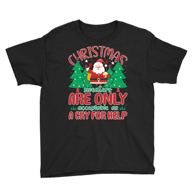 Merry Christmas Youth Tee Designed By Henriettabhopkins