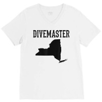 New York Divemaster Scuba Diving Instructor Dive Flag Style T Shirt V-neck Tee | Artistshot