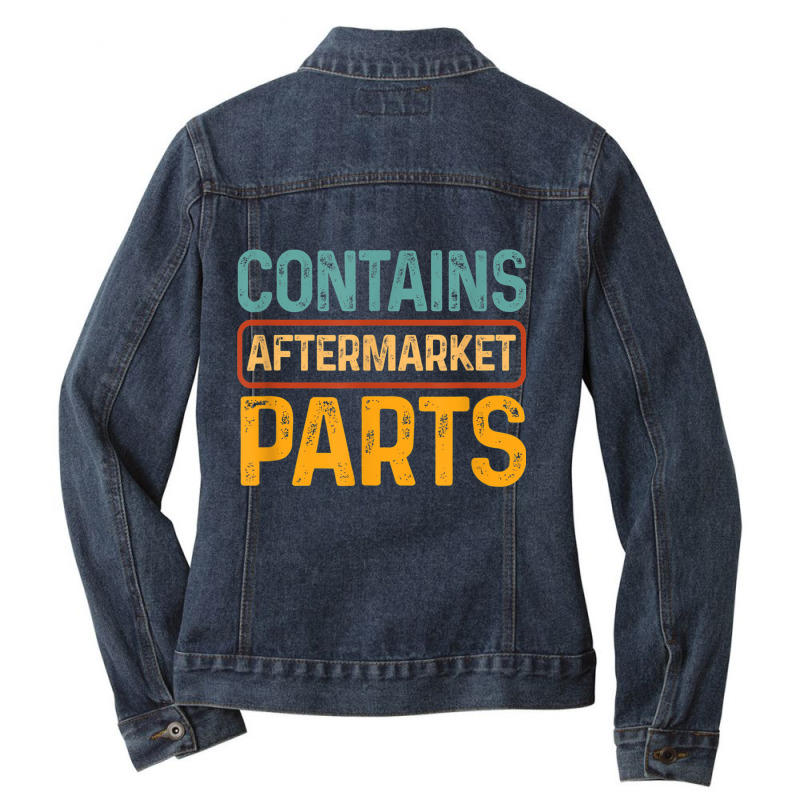 Bionic Aftermarket Parts Design - Knee And Hip Replacement Ladies Denim Jacket by Hoang95 | Artistshot