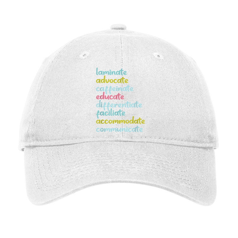 Laminate Advocate Caffeinate Educate T Shirt Adjustable Cap by rostinoko | Artistshot