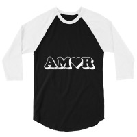 Cute Retro Love Amor Valentines Day Heart 3/4 Sleeve Shirt | Artistshot