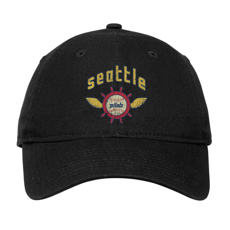 Custom Seattle Pilots Baseball Vintage Adjustable Cap By Cm-arts