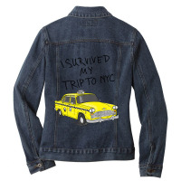 I Survived My Trip To Nyci Love Nyc New York Shirt Ladies Denim Jacket | Artistshot