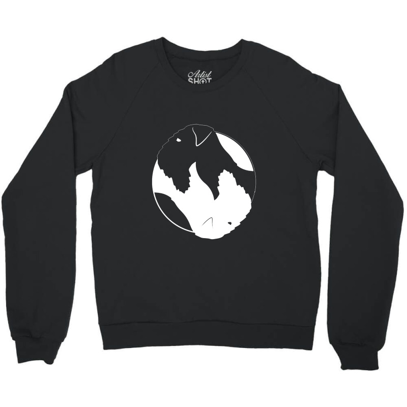 Yin Yang Airedale Terrier Funny Crewneck Sweatshirt | Artistshot