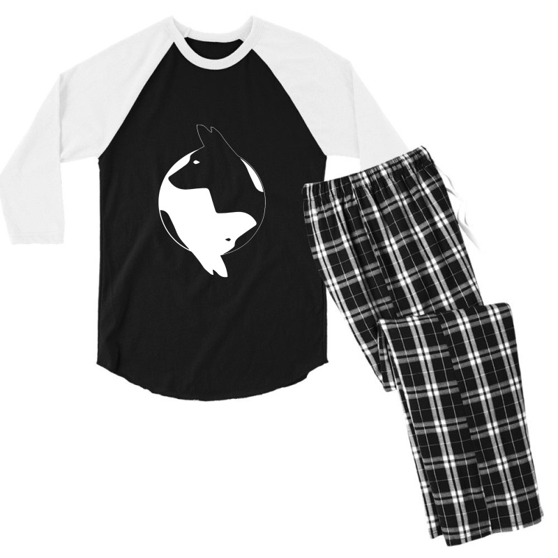 Yin Yang Basenji Funny Men's 3/4 Sleeve Pajama Set | Artistshot