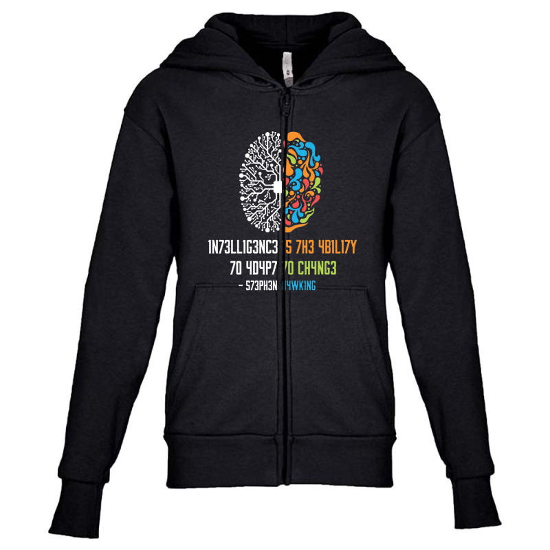 Intelligence Is Youth Zipper Hoodie by efan willyansyah | Artistshot