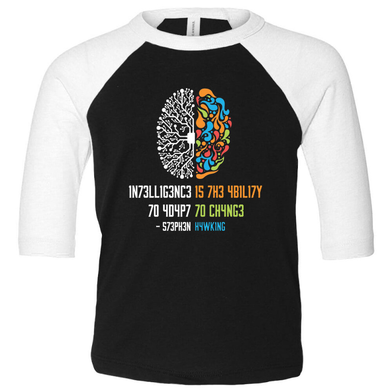 Intelligence Is Toddler 3/4 Sleeve Tee by efan willyansyah | Artistshot