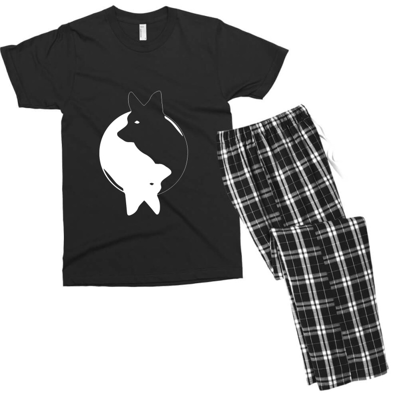 Yin Yang Corgi Funny Men's T-shirt Pajama Set | Artistshot