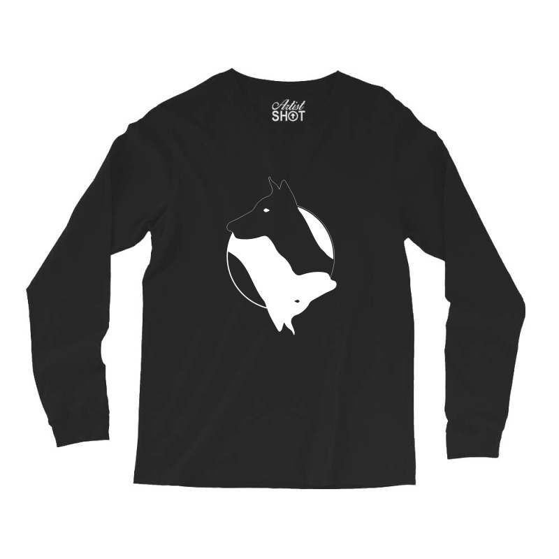 Yin Yang Doberman Funny Long Sleeve Shirts | Artistshot