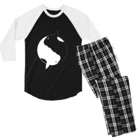 Yin Yang Frenchie Funny Men's 3/4 Sleeve Pajama Set | Artistshot