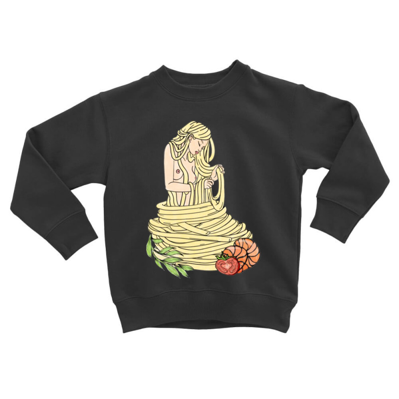 Shrimp Spaghetti Food Toddler Sweatshirt by janai quana | Artistshot