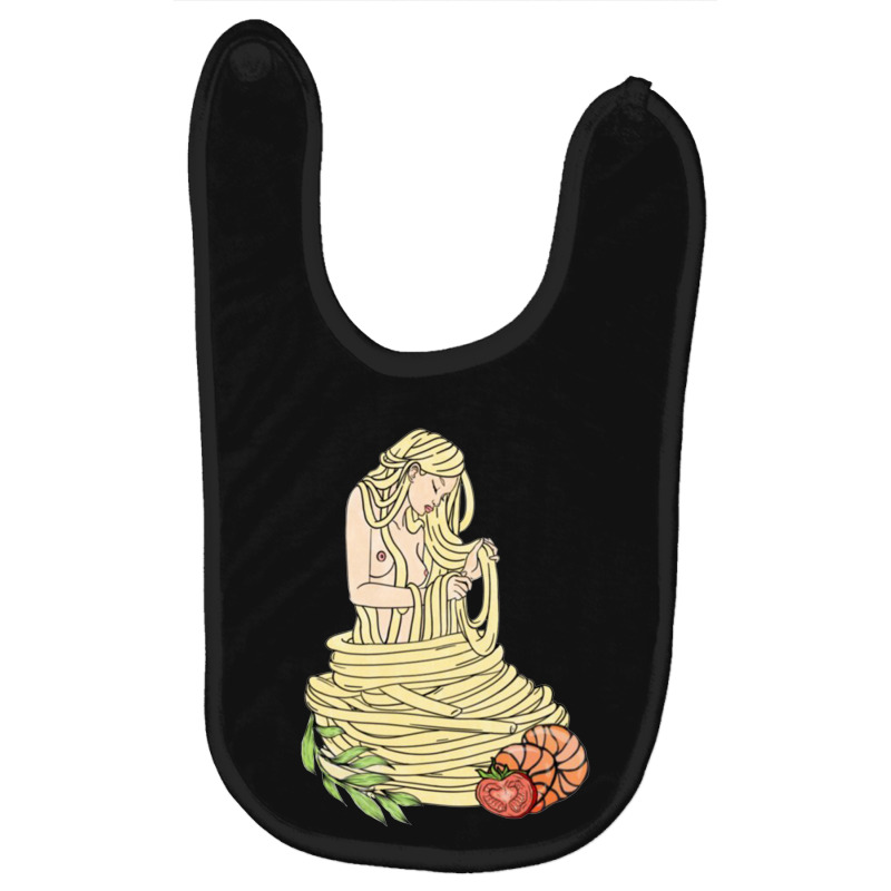 Shrimp Spaghetti Food Baby Bibs by janai quana | Artistshot