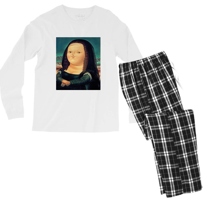 Mona Lisa Men's Long Sleeve Pajama Set | Artistshot