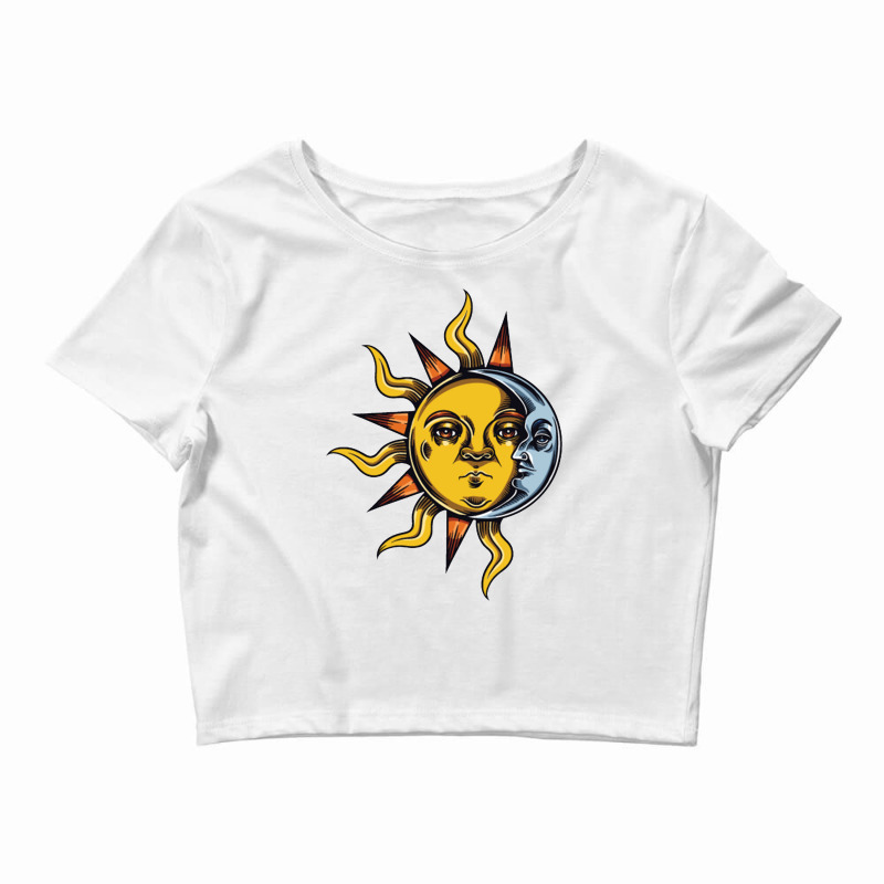 Pict Sun And Moon Crop Top by qintaben | Artistshot