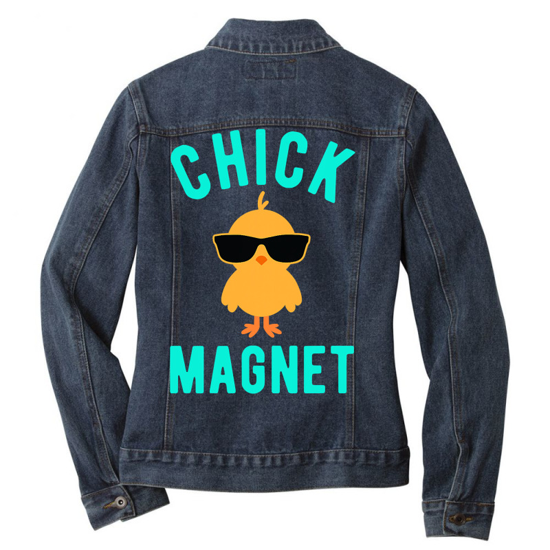 Chick Magnet  Funny Easter  For Boys Kids Men Tee Ladies Denim Jacket by bakien89 | Artistshot