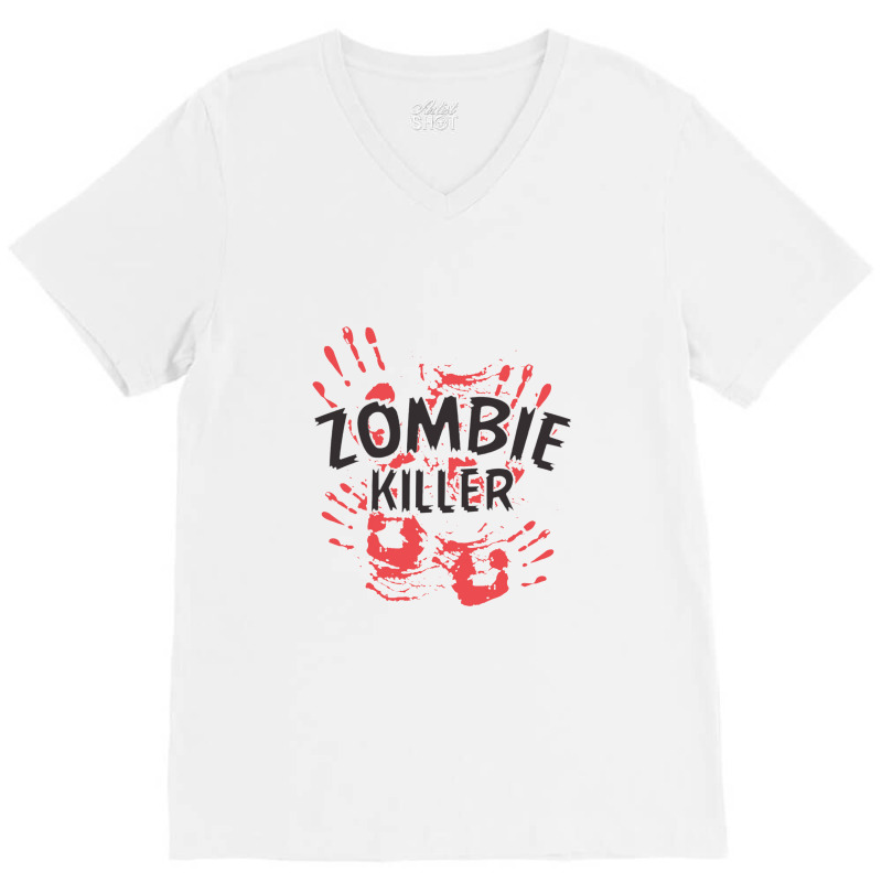 Zombie Killer V-neck Tee | Artistshot