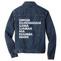 Kwanzaa ,  Seven Principles Men Denim Jacket | Artistshot