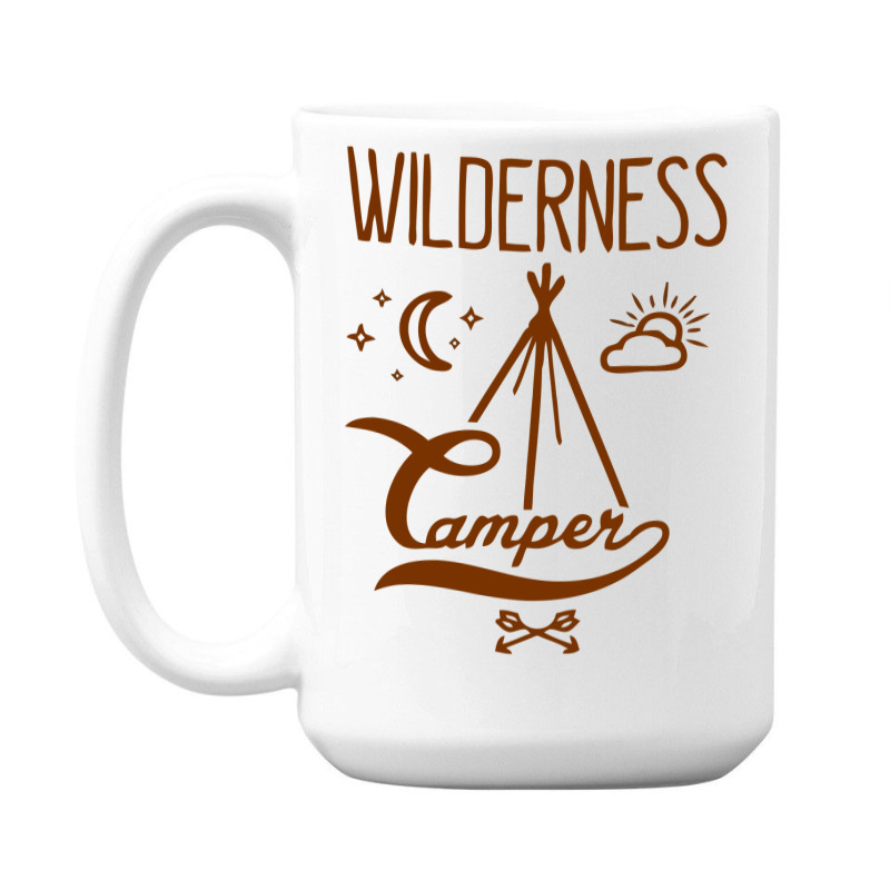 Wilderness Camper 15 Oz Coffee Mug | Artistshot