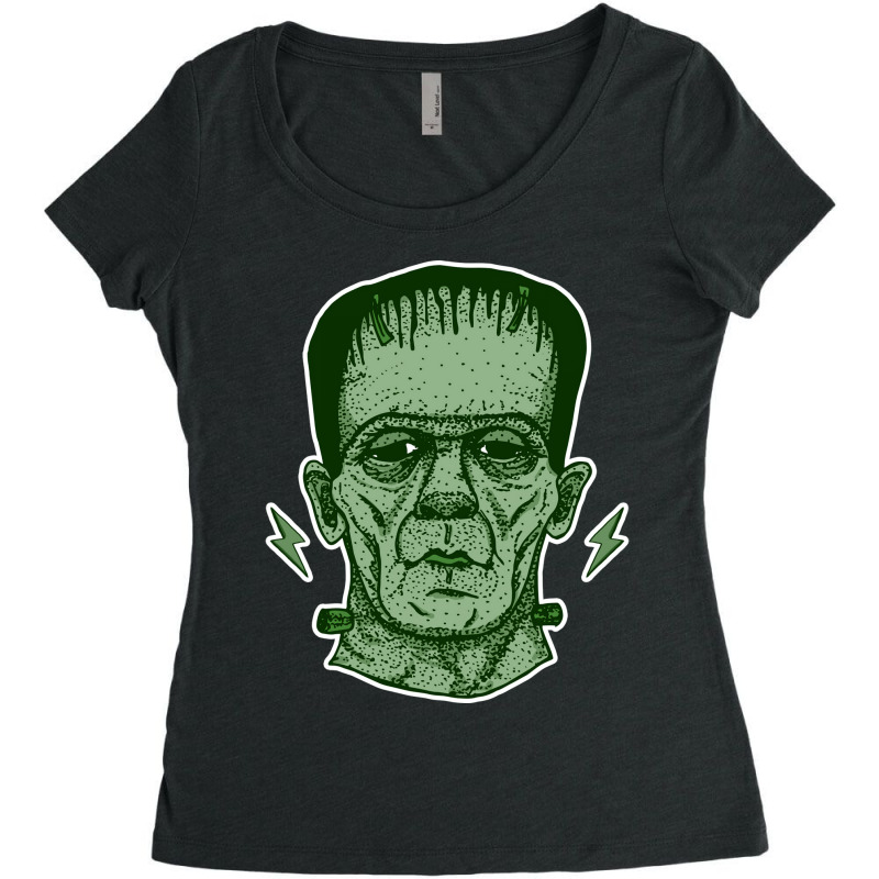 Vintage Graphic  Frankensteins Design Character Birthday Women's Triblend Scoop T-shirt by Artist-Joselyn | Artistshot