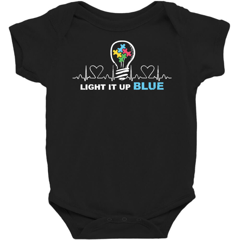 Autism Awareness T  Shirt Light It Up Blue Autism Awareness Tee Autist Baby Bodysuit by jaycee32830 | Artistshot