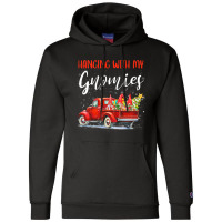 Hanging With My Gnomies Christmas Red Truck Xmas Tree Gnomes T Shirt Champion Hoodie | Artistshot