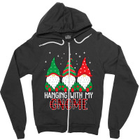 Hanging With My Gnomies Funny Garden Gnome T Shirt Zipper Hoodie | Artistshot