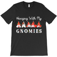 Hanging With My Gnomies Funny Gnome Friend Christmas Lights Premium T T-shirt | Artistshot