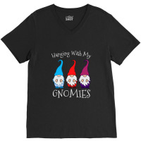 Hanging With My Gnomies Nordic Santa Gnome Christmas Pajama T Shirt Co V-neck Tee | Artistshot