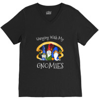 Hanging With My Gnomies Nordic Santa Gnome Christmas T Shirt Copy Copy V-neck Tee | Artistshot