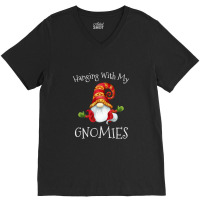 Hanging With My Gnomies Nordic Santa Gnome Christmas T Shirt V-neck Tee | Artistshot