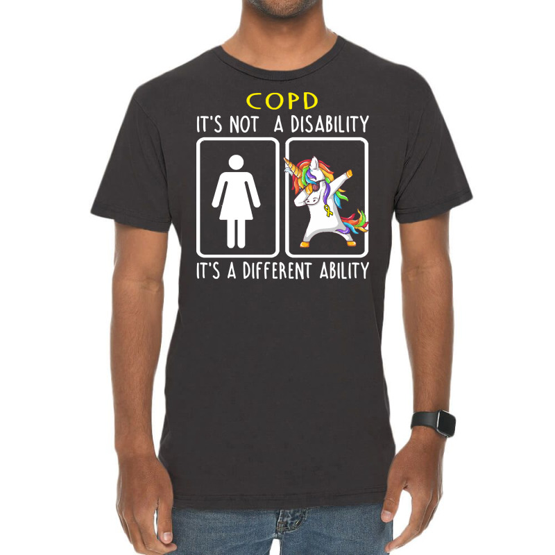 Copd Awareness T  Shirt C O P D It's Not A Disability It's A Different Vintage T-Shirt by difficultasian | Artistshot