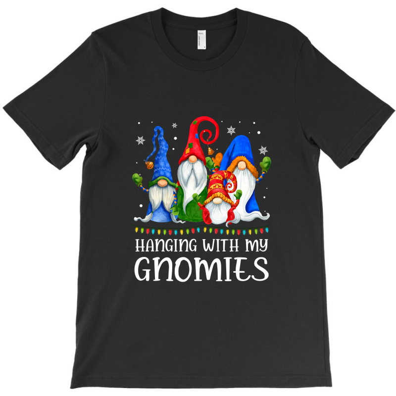 Hanging With My Gnomies Shirt Funny Gnome Xmas Lights Pajama T Shirt T-shirt | Artistshot